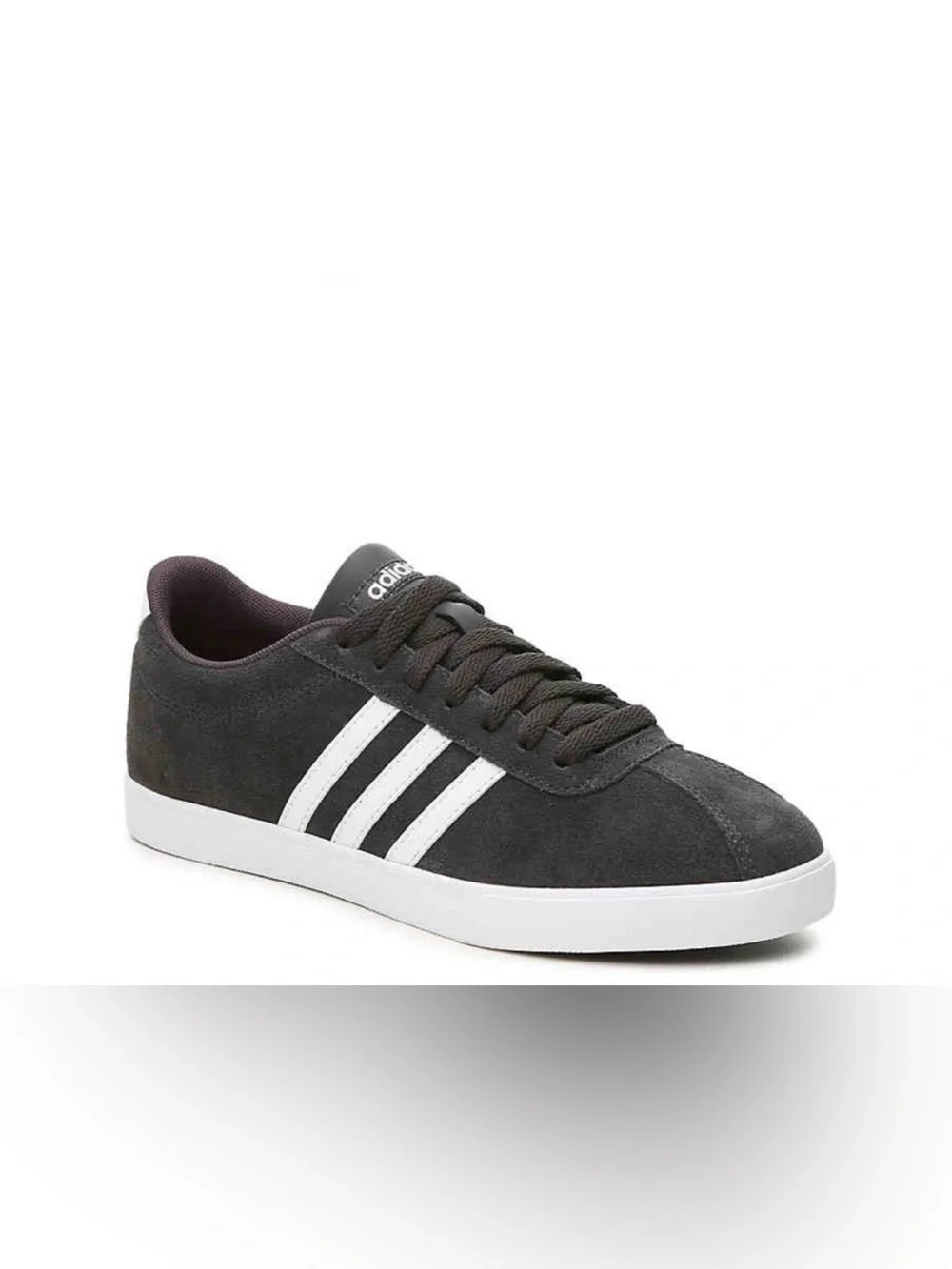Adidas Women’s Gray Suede Casual Sneakers with White Stripes - Picture 2 of 10